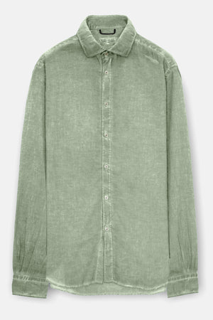 Relaxed Fit Cotton Voile Shirt - Palm