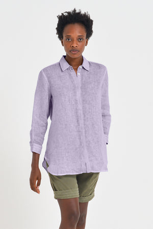 Augusta Linen Shirt - Mauve
