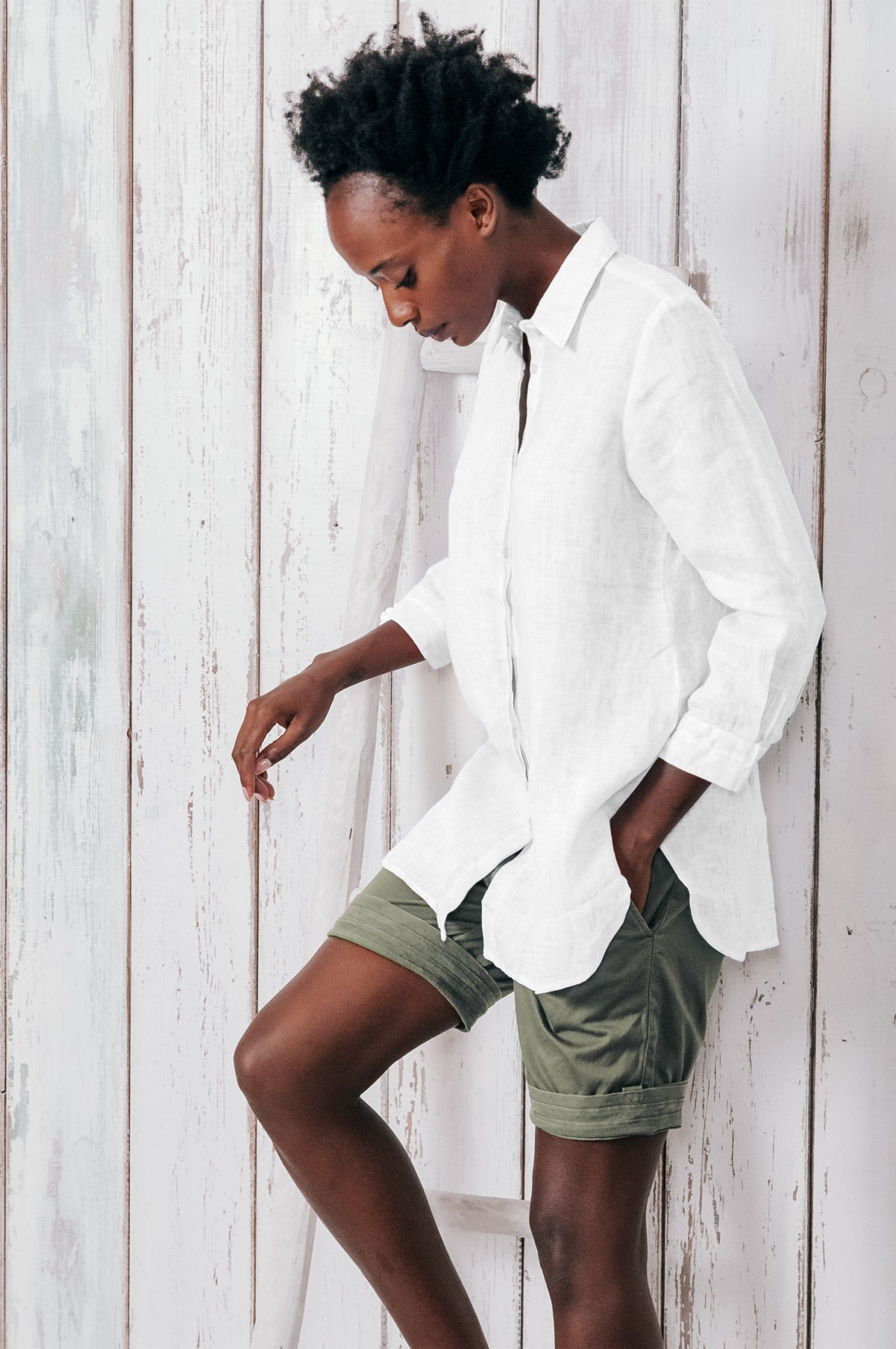 Camicia Lino Augusta - White