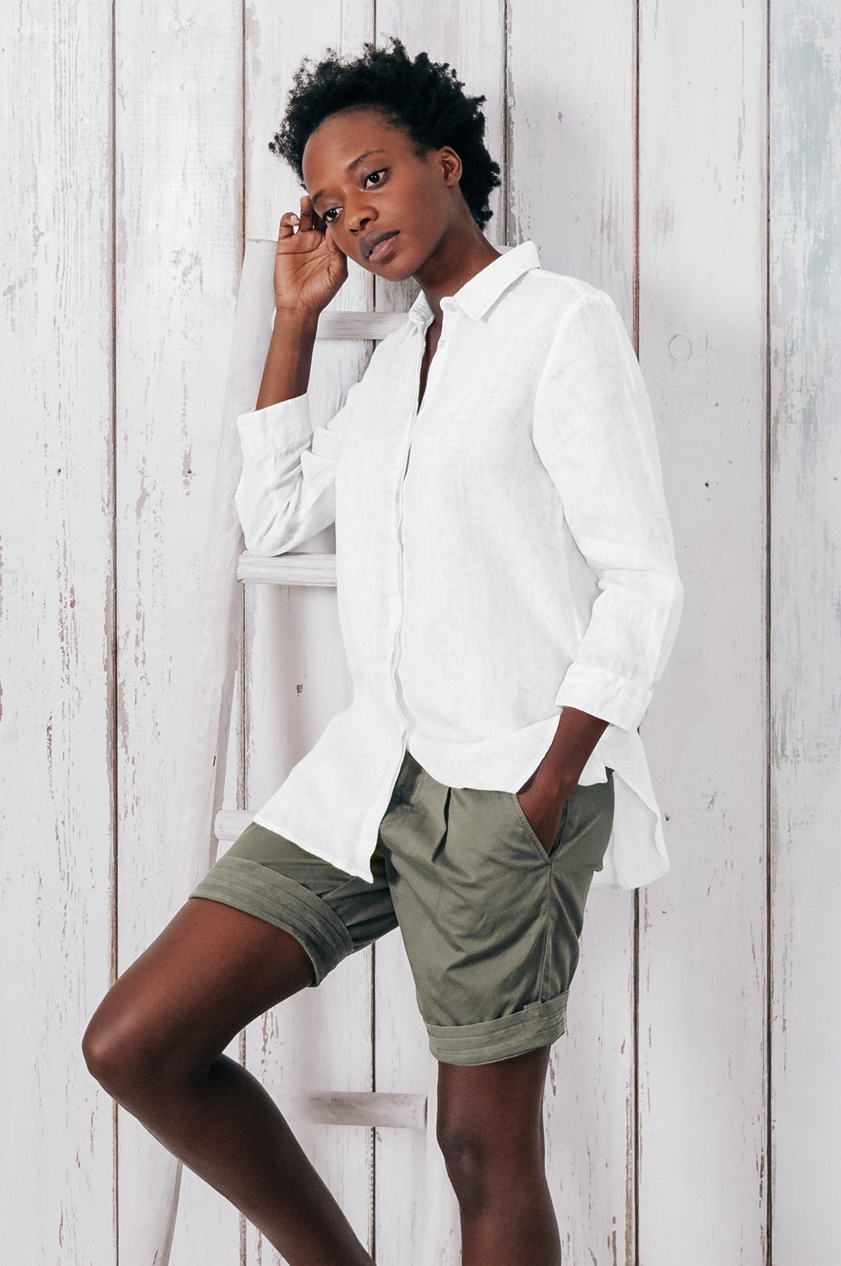 Camicia Lino Augusta - White