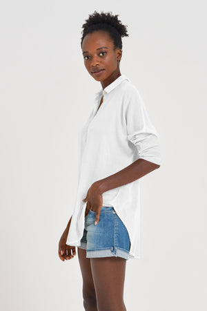 Kimono Polo Shirt - White