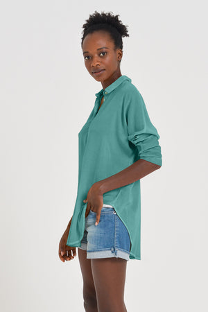 Kimono Polo Shirt - Bahama