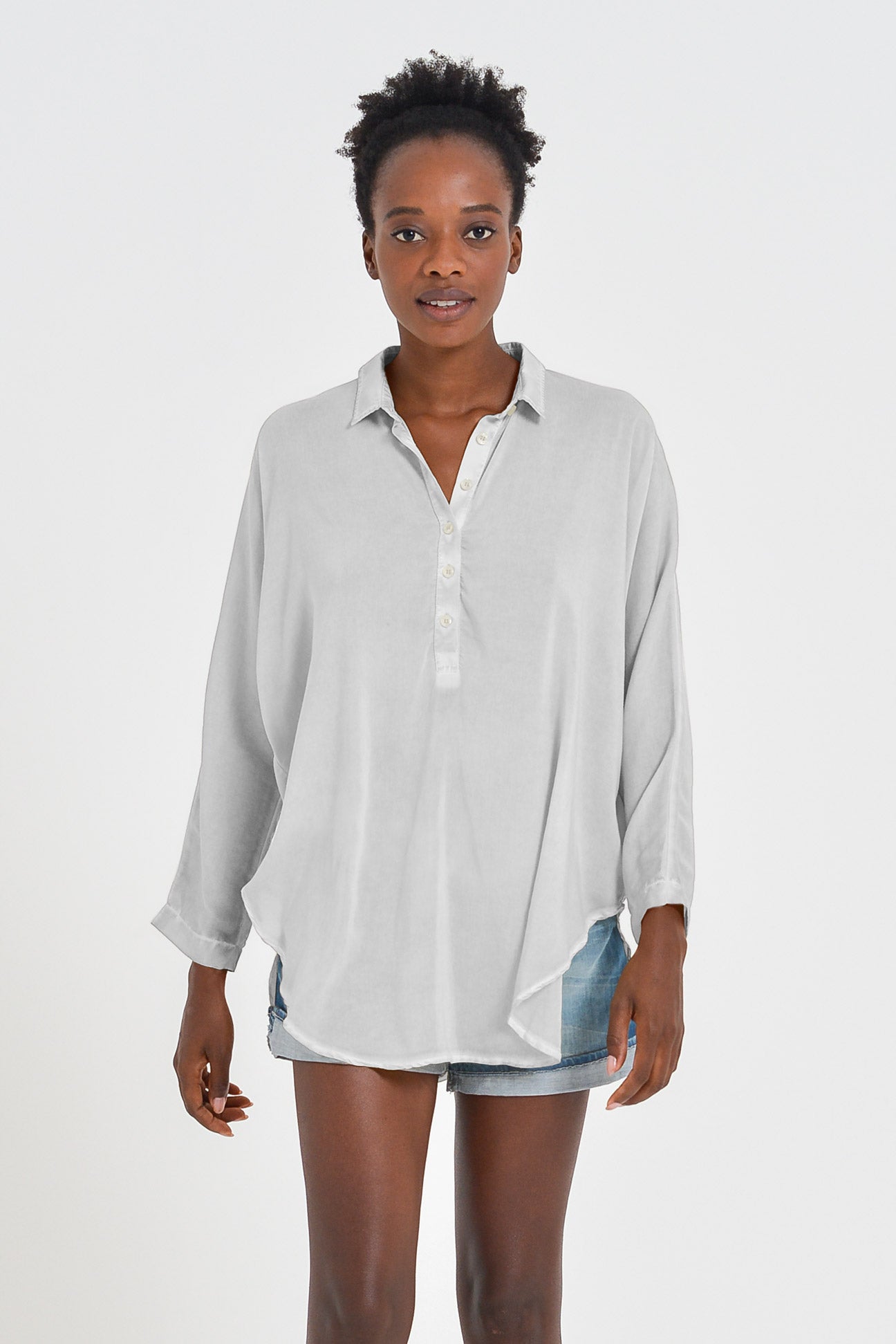 Kimono Polo Shirt - Marmo