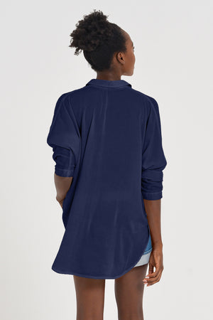 Kimono Polo Shirt - Navy