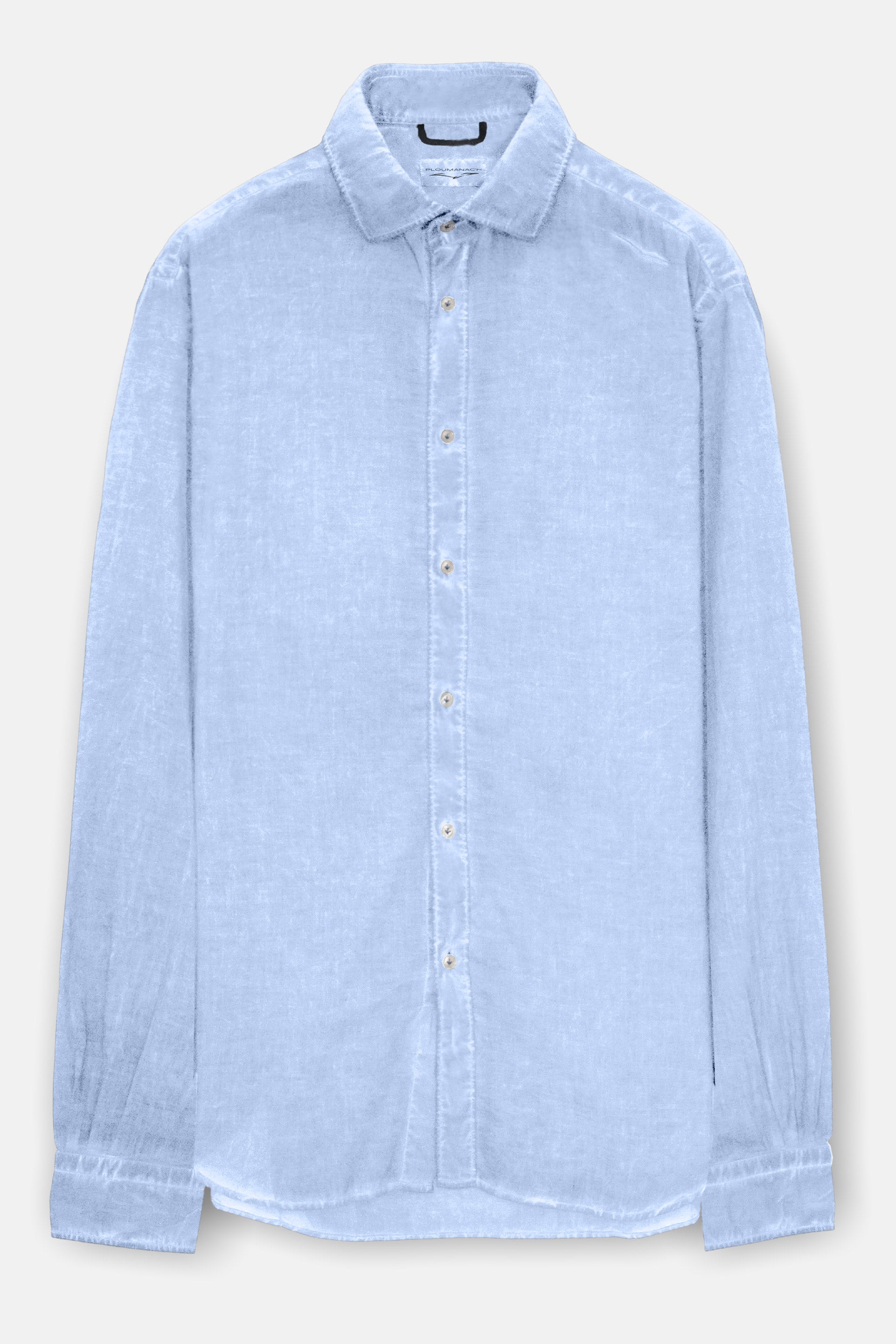 Relaxed Fit Cotton Voile Shirt - Cielo
