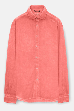 Relaxed Fit Cotton Voile Shirt - Hibiscus