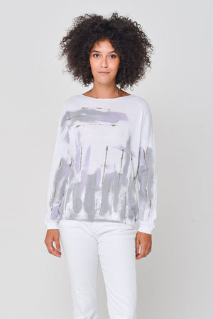 Abstract Art Comfy Knit in Mauve - Sweaters