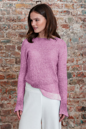 Alpaca Crew Neck Sweater in Jam - Sweaters