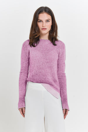 Alpaca Crew Neck Sweater in Jam - Sweaters