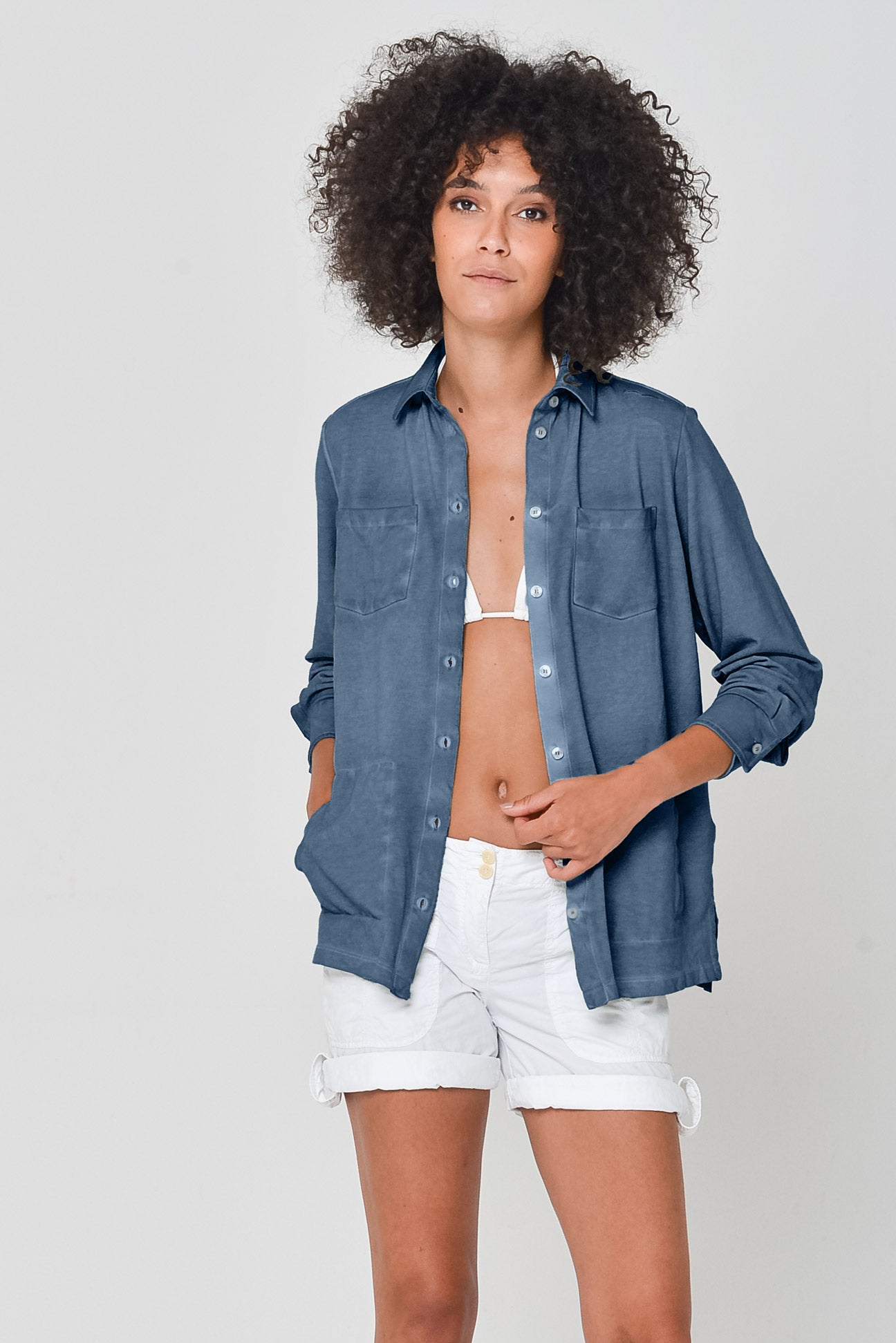 Aperi Jacket in Jeans - Jackets