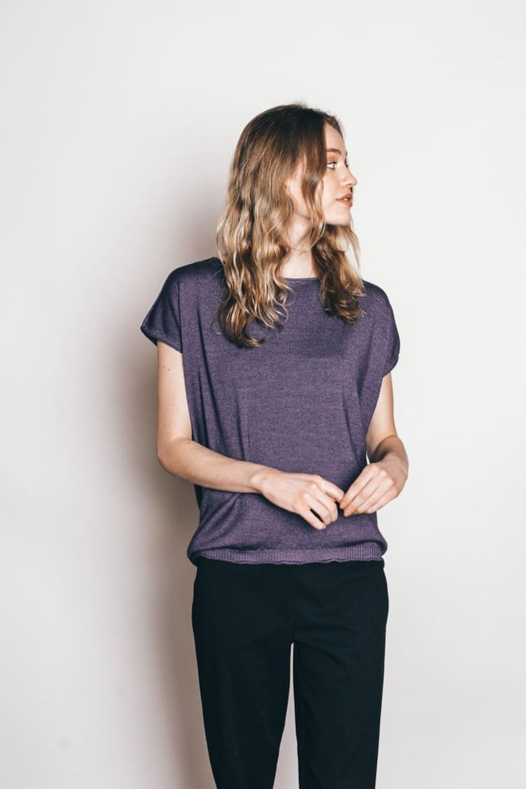 Avoch Dusk - Women Pull Over T-shirt in Merino Wool