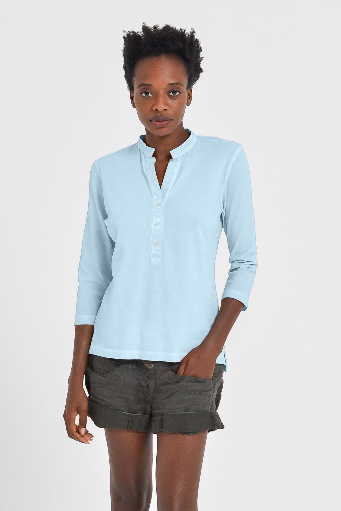 Banded Collar Polo Shirt - Bora - Polos