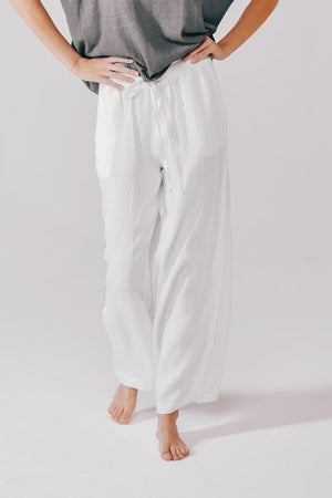 Billow Linen Pants - Bianco