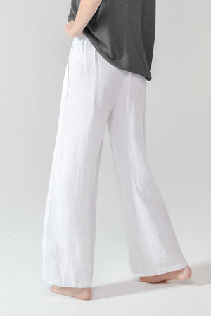 Billow Linen Pants - Bianco