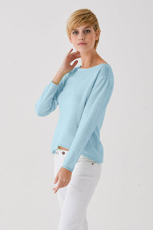 Boat Neck Cotton Sweater - Bora - Sweaters