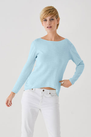 Boat Neck Cotton Sweater - Bora - Sweaters