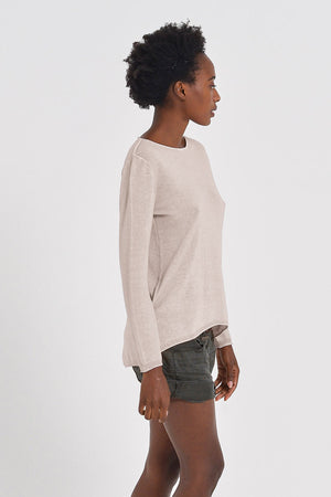 Boat Neck Cotton Sweater - Canapa - Sweaters
