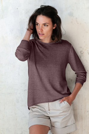 Boat Neck Cotton Sweater - Caribe - Sweaters