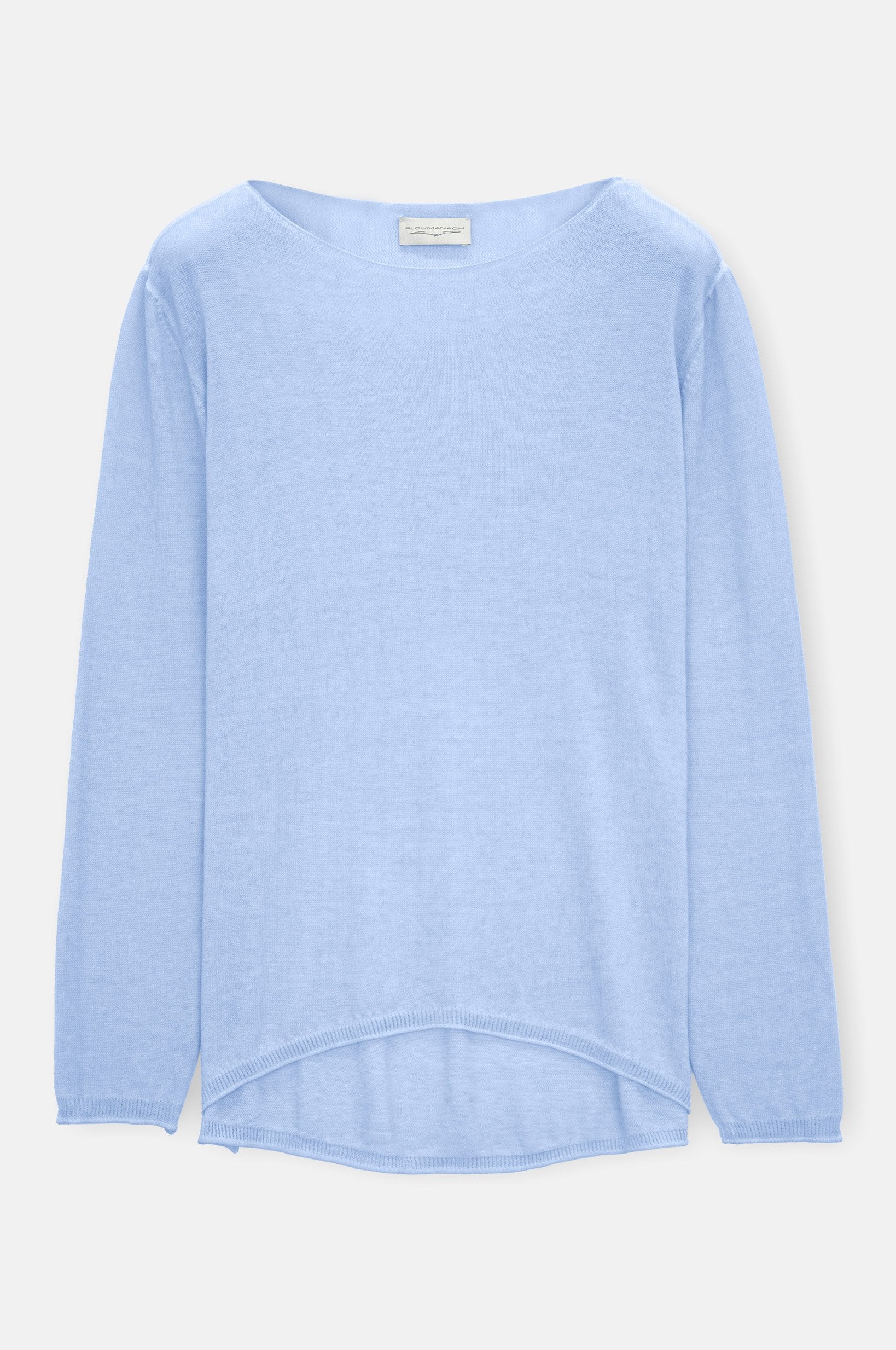 Boat Neck Cotton Sweater - Cielo - Sweaters