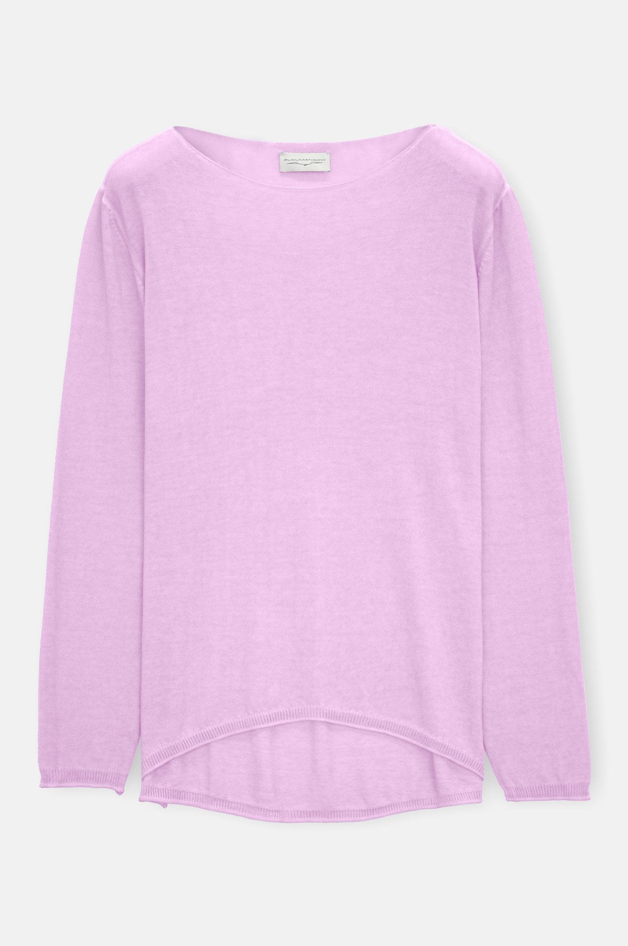 Boat Neck Cotton Sweater - Quarzo - Sweaters