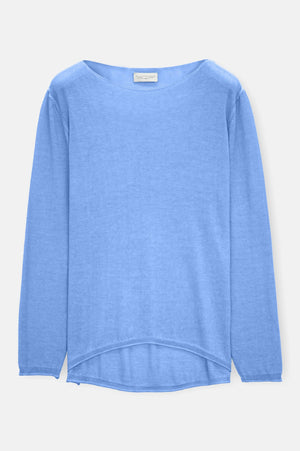 Boat Neck Cotton Sweater - Santorini - Sweaters