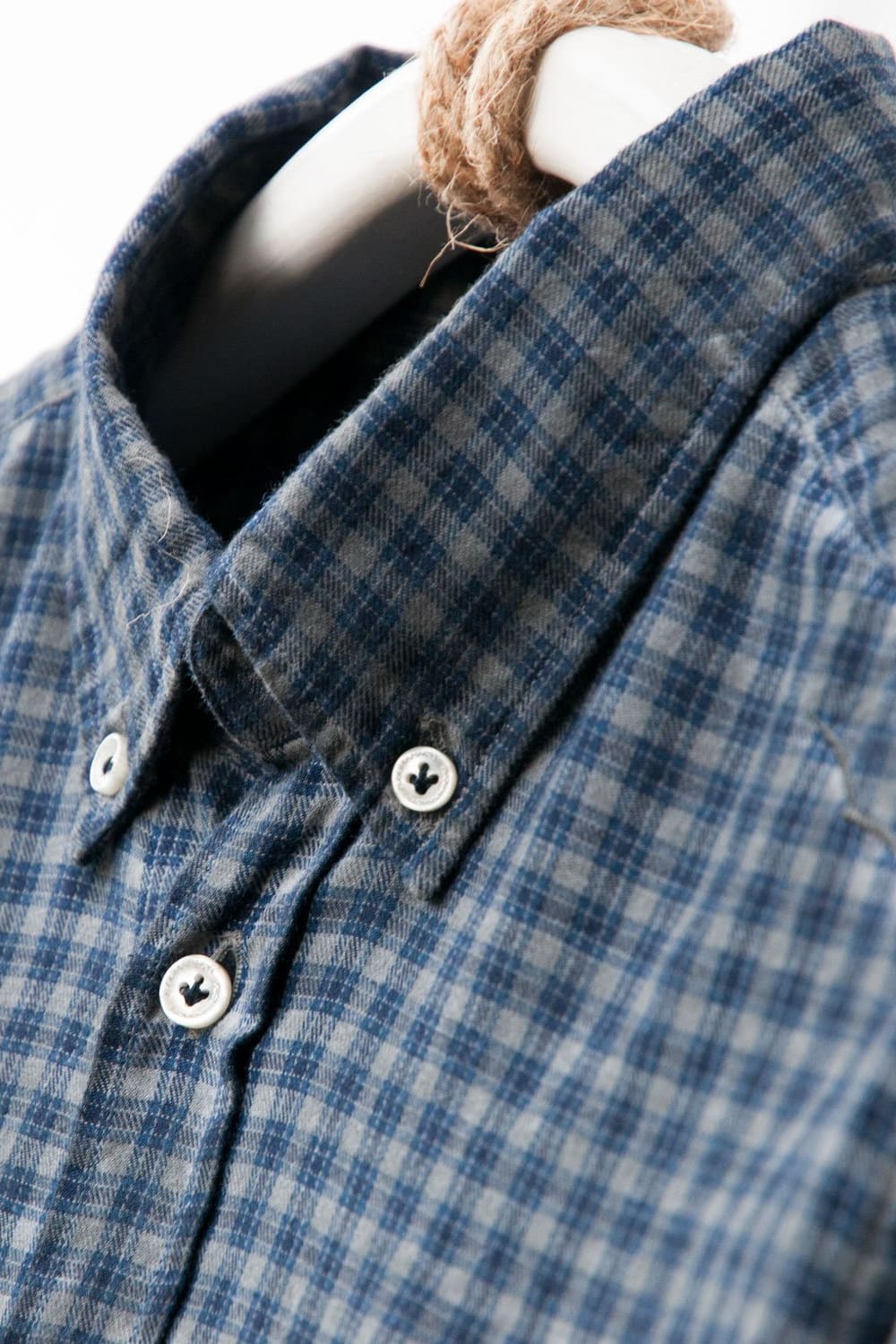 Brushed Flannel Shirt in Ferro Plaid - Ploumanac'h