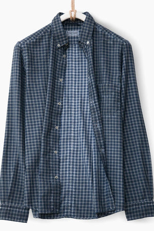 Brushed Flannel Shirt in Ferro Plaid - Ploumanac'h