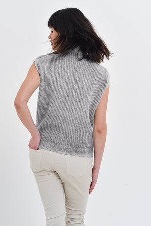 Cahir Granite - Alpaca Sleeveless Pull - Sweaters