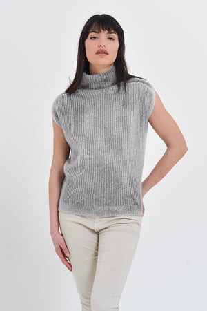 Cahir Granite - Alpaca Sleeveless Pull - Sweaters