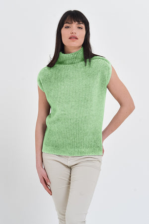 Cahir Mint - Alpaca Sleeveless Pull - Sweaters