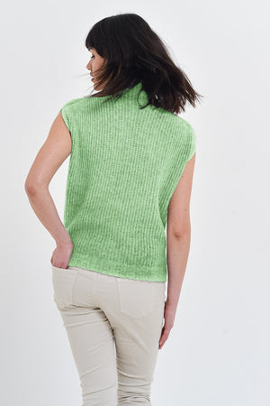 Cahir Mint - Alpaca Sleeveless Pull - Sweaters