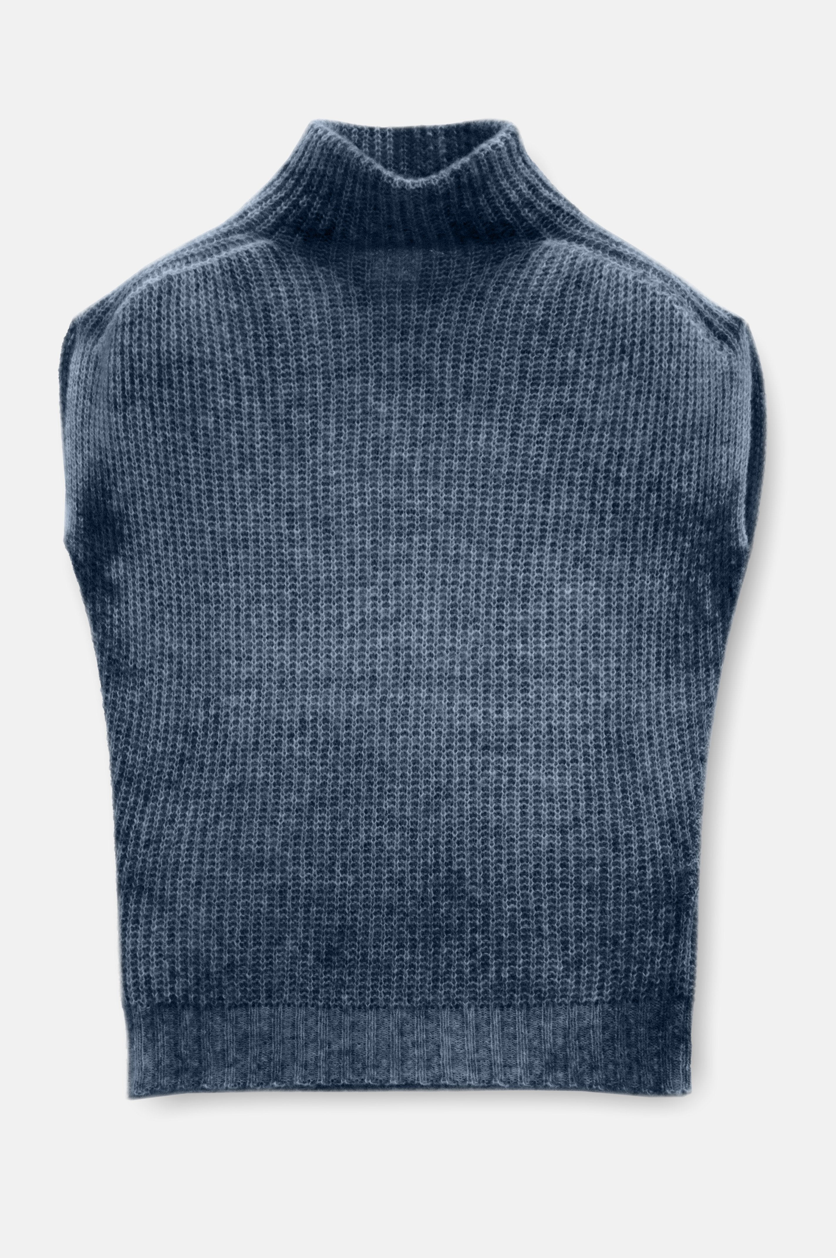 Cahir Navy - Alpaca Sleeveless Pull - Sweaters