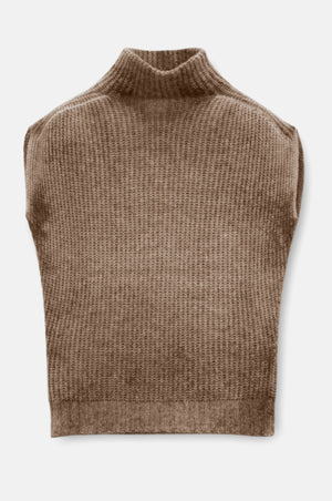 Cahir Walnut - Alpaca Sleeveless Pull - Sweaters