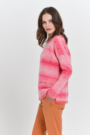 Calvay Jam - Fair Isle Crew Neck Sweater - Sweaters