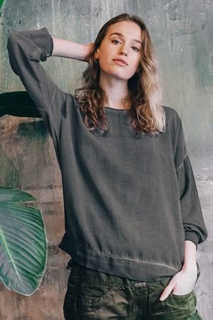 Clew Slate Viscose Blouse - Shirts