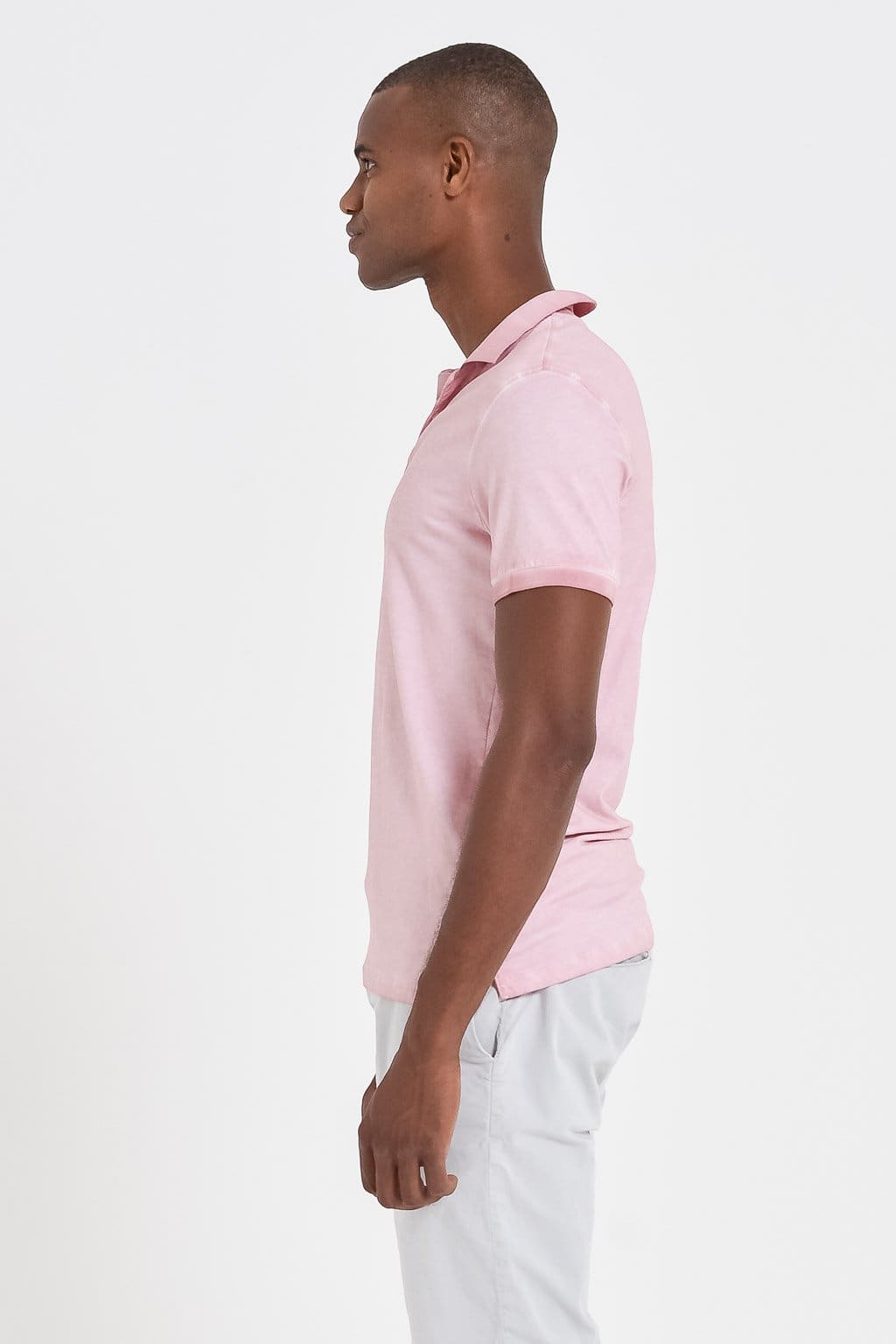 Pastel pink polo best sale shirt