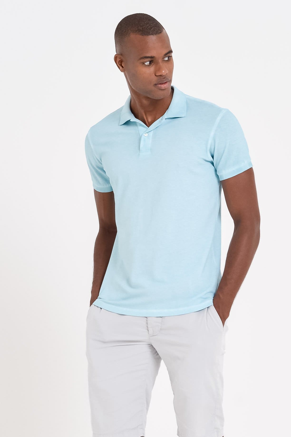 Slim Fit Stretch Pique Polo Shirt - Bora - Polos