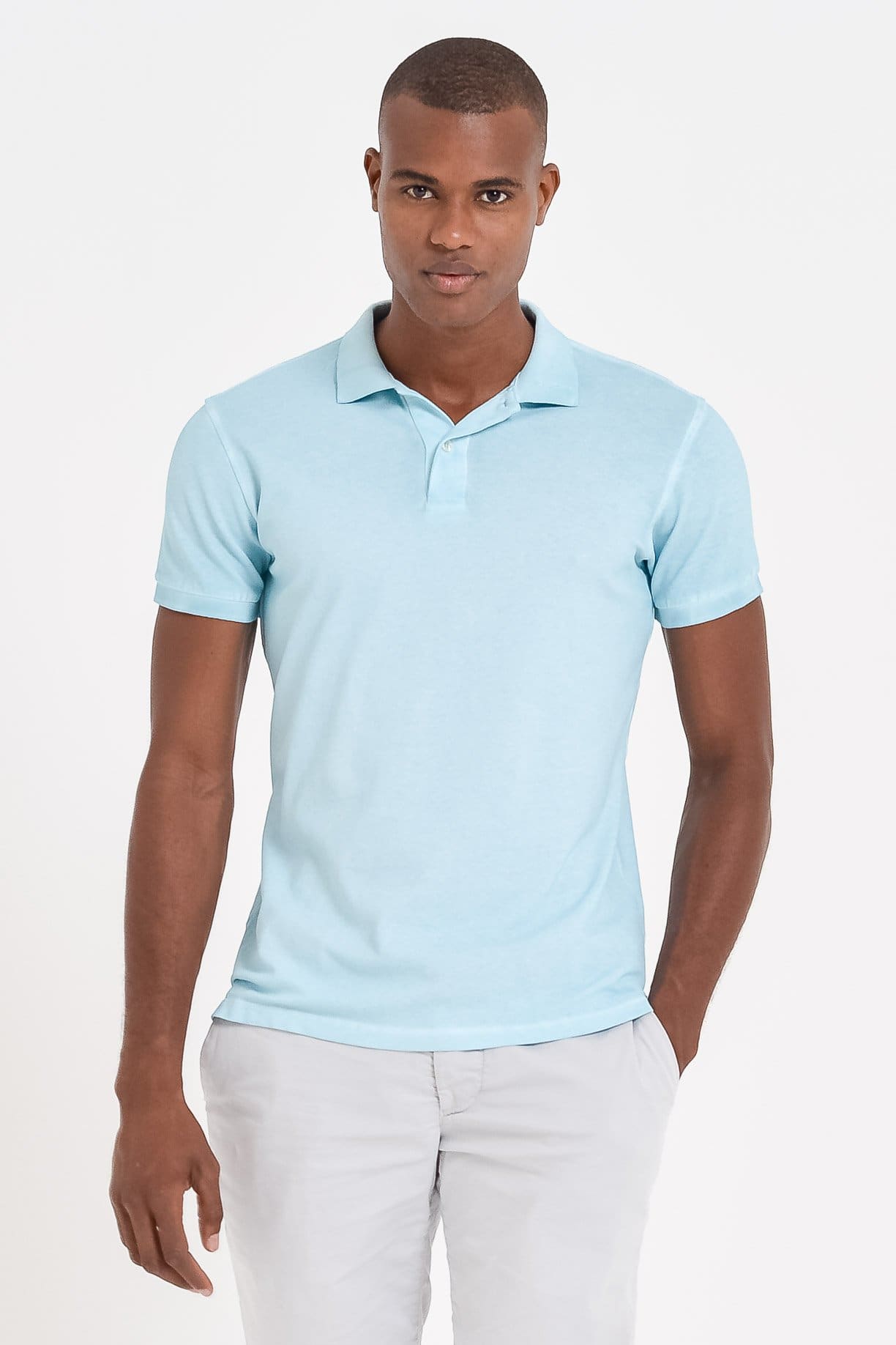 Slim Fit Stretch Pique Polo Shirt - Bora - Polos