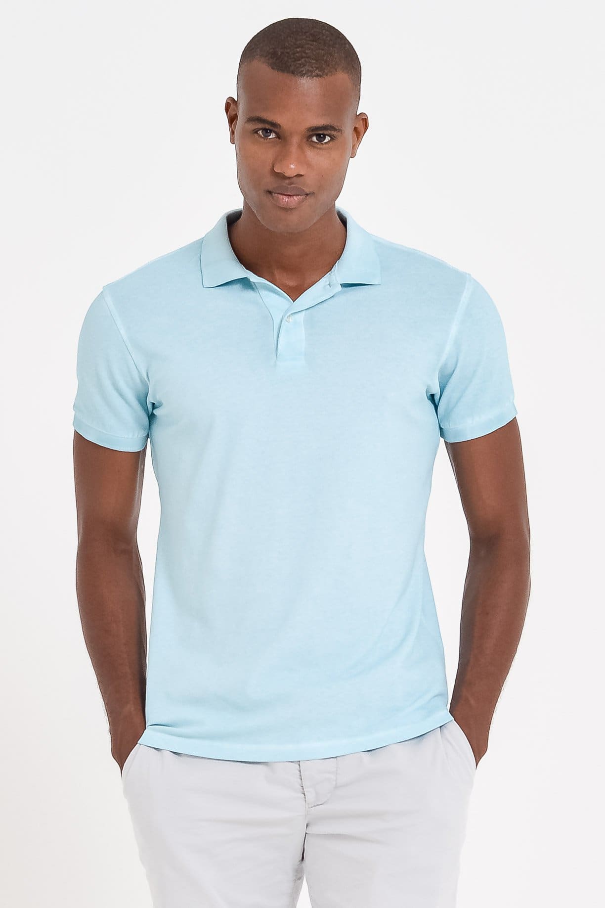 Slim Fit Stretch Pique Polo Shirt - Bora - Polos