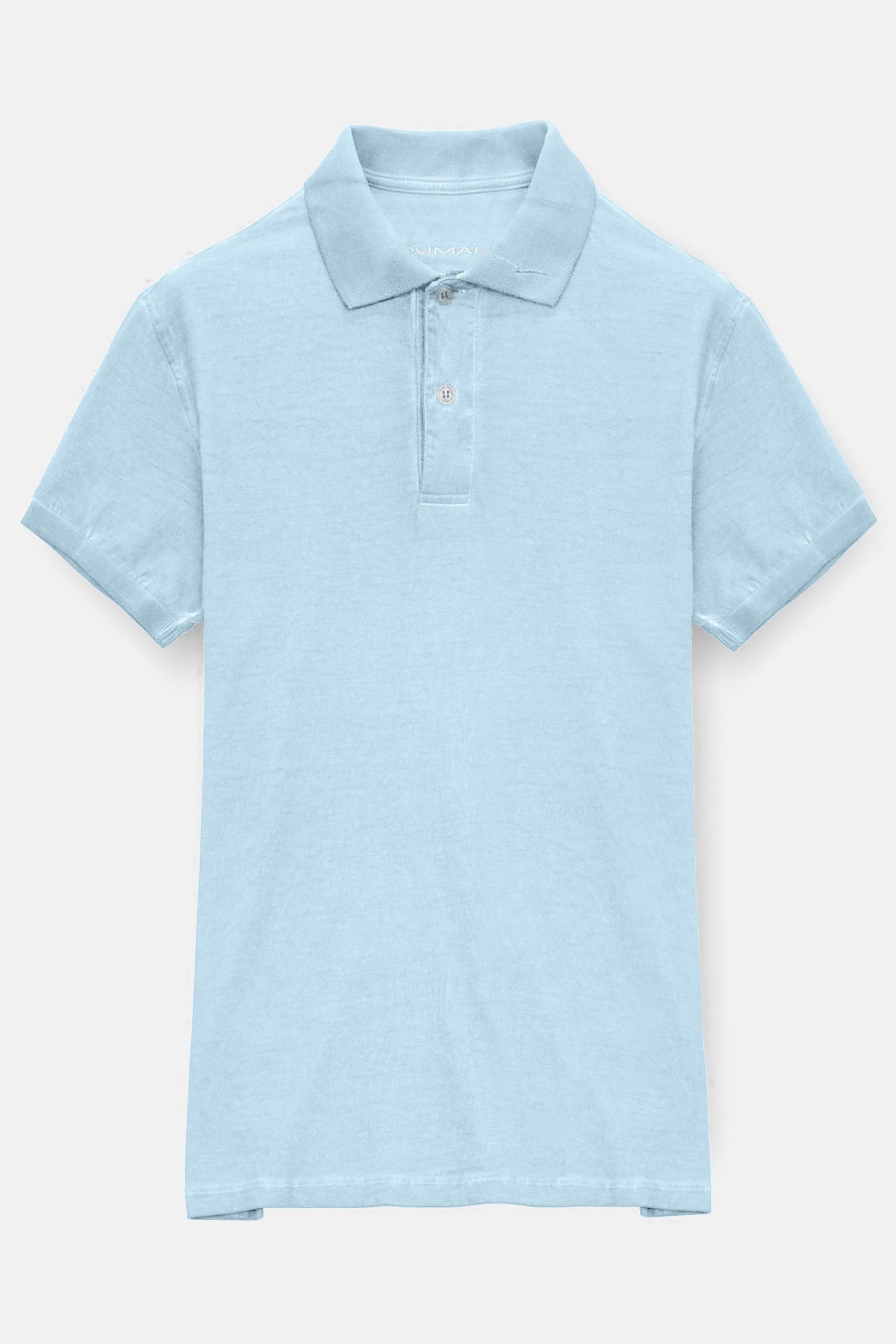 BoraBora Blue Slim Fit Stretch Pique Polo Shirt | Ploumanac'h