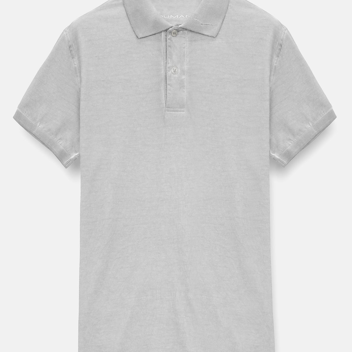 Marble Gray Slim Fit Stretch Pique Polo Shirt | Ploumanac'h