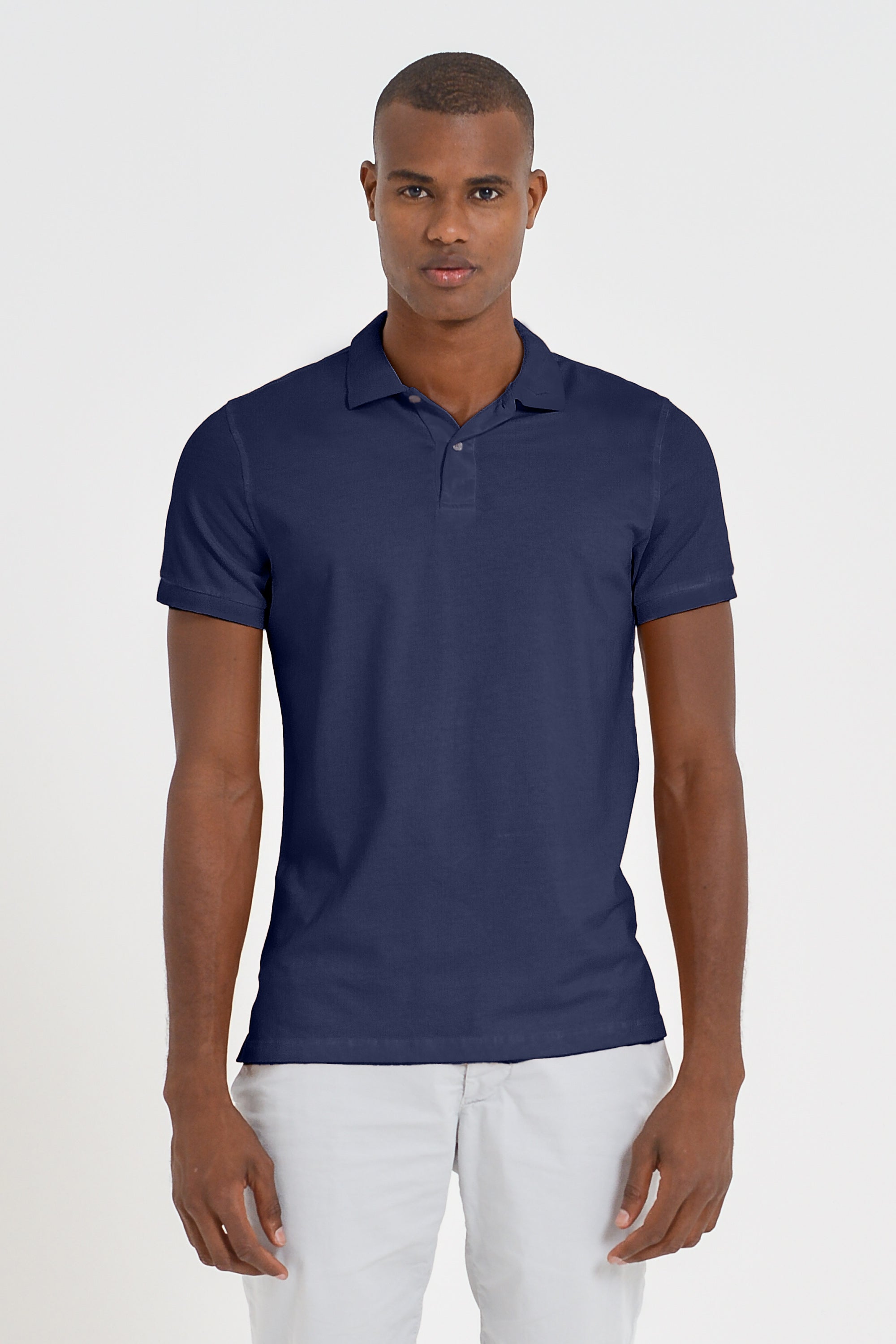 Pique Polo Shirt - Navy