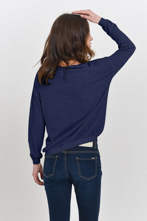 Comfy Cotton Sweater - Navy - Sweaters