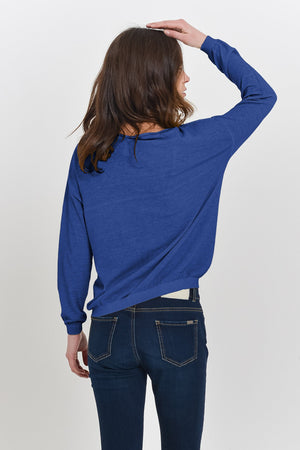 Comfy Cotton Sweater - Royal - Sweaters