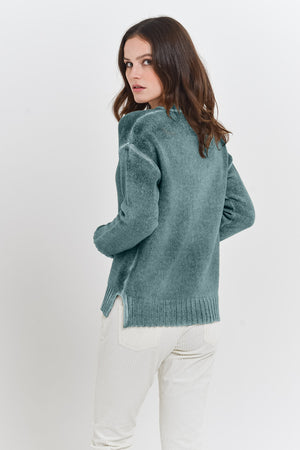Copse Hurricane Spray Painted - Comfy Cable Sweater - 
