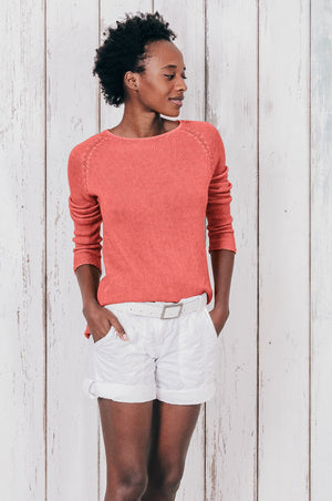 Cotton Cloud Pullover - Hibiscus - Sweaters