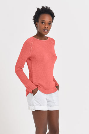 Cotton Cloud Pullover - Hibiscus - Sweaters