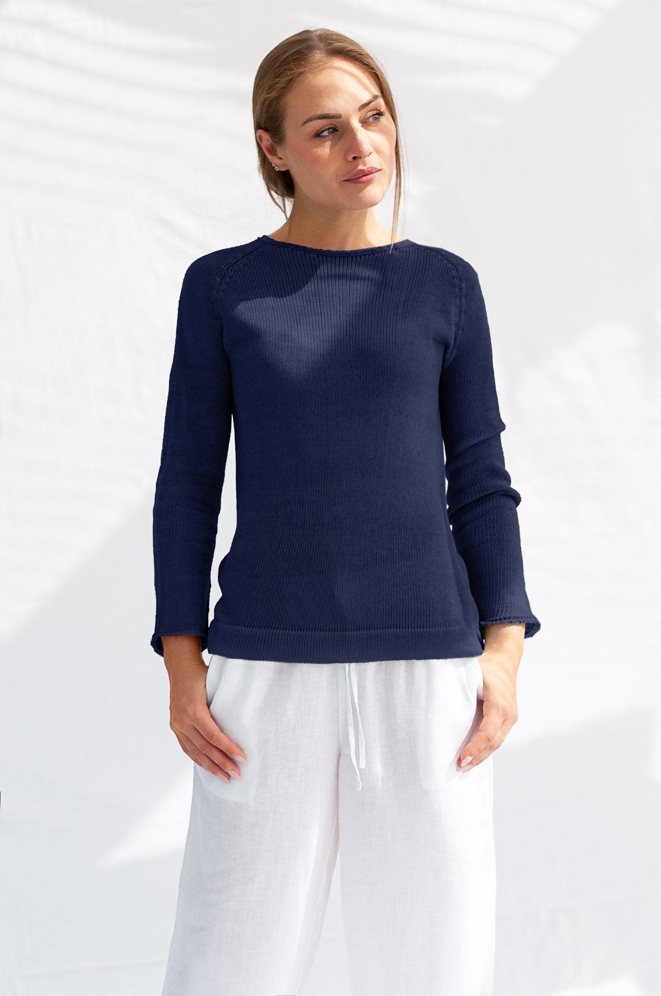 Cotton Cloud Pullover - Navy - Sweaters