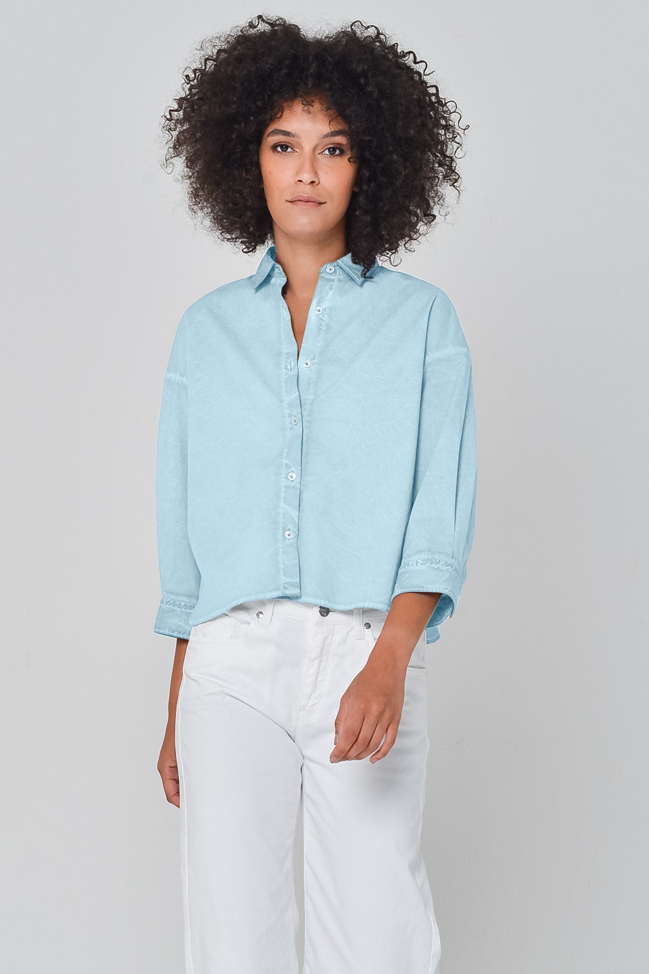 Crop Poplin Shirt Bora - Shirts