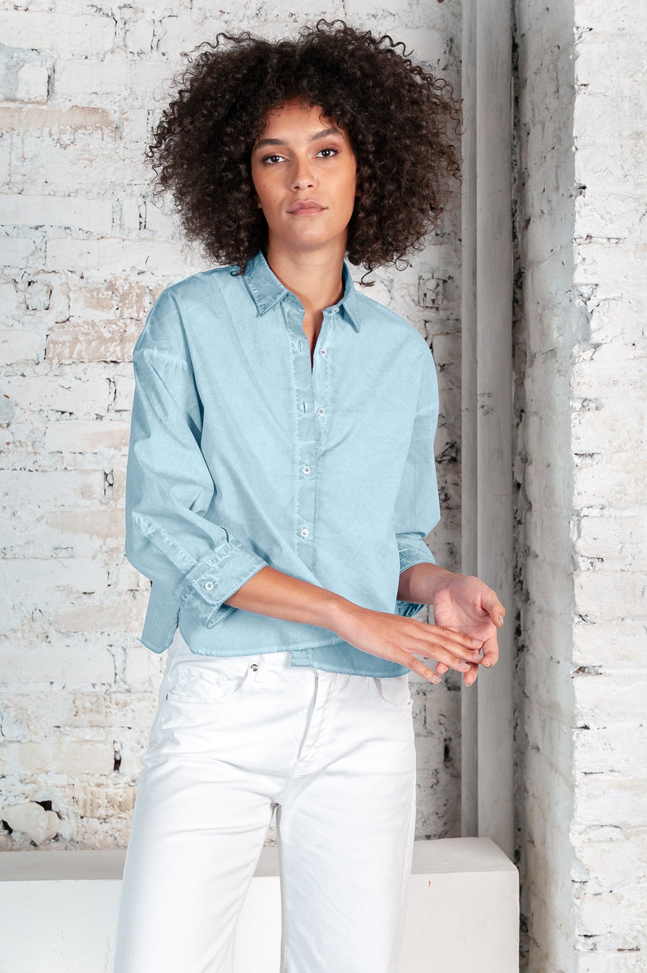 Crop Poplin Shirt Bora - Shirts
